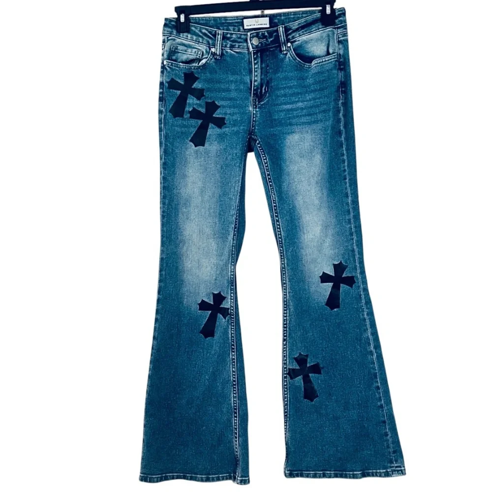 Austin Landing Light Wash Mid Rise Straight Leg Jeans, Size 7/28, Rare - Picture 1 of 9